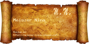 Meiszer Nina névjegykártya